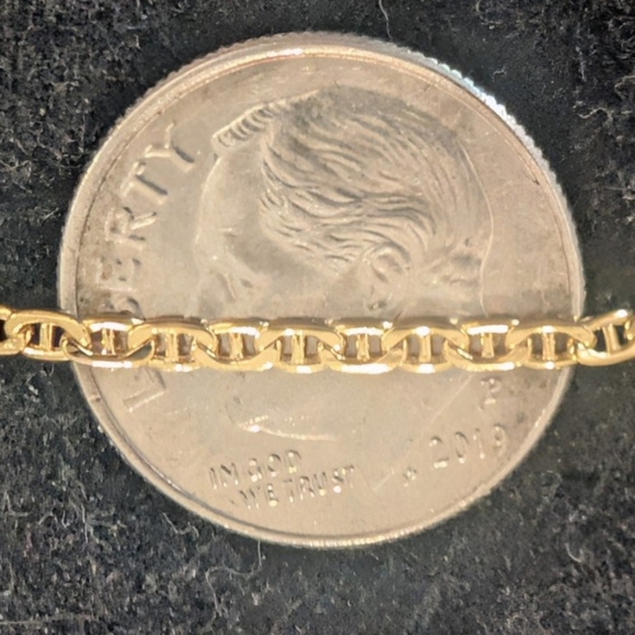 10k 2mm 7 inch Mariner Link Bracelet - NEW - Picture 3 of 4